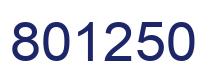 Número 801250 imagen azul