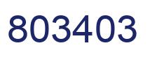 Number 803403 blue image