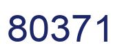 Number 80371 blue image