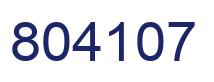 Number 804107 blue image