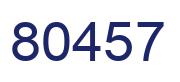 Number 80457 blue image