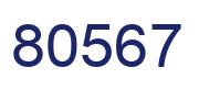 Number 80567 blue image