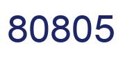 Number 80805 blue image