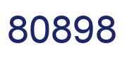 Number 80898 blue image