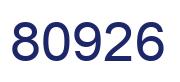 Number 80926 blue image