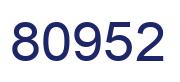 Number 80952 blue image
