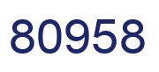 Number 80958 blue image