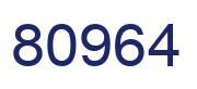 Number 80964 blue image