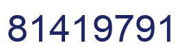 Number 81419791 blue image