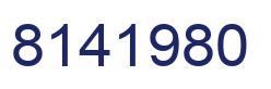 Number 8141980 blue image