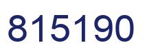 Number 815190 blue image