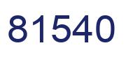Number 81540 blue image