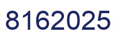Número 8162025 imagen azul