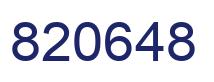 Number 820648 blue image