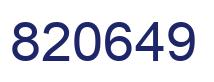 Number 820649 blue image