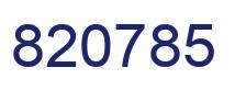 Number 820785 blue image
