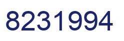Número 8231994 imagen azul
