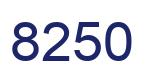 Number 8250 blue image