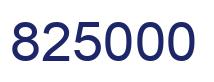 Number 825000 blue image