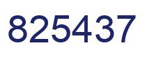 Number 825437 blue image