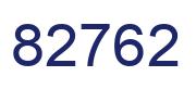 Number 82762 blue image