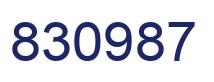 Número 830987 imagen azul