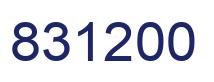 Número 831200 imagen azul