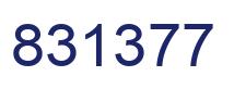 Number 831377 blue image