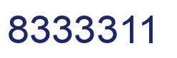 Number 8333311 blue image