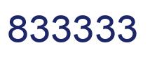 Número 833333 imagen azul