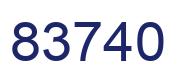 Number 83740 blue image