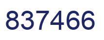Number 837466 blue image