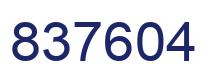 Number 837604 blue image