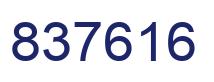 Number 837616 blue image