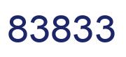 Number 83833 blue image