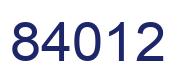 Number 84012 blue image