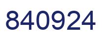 Número 840924 imagen azul