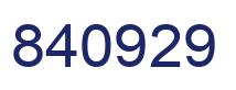 Number 840929 blue image