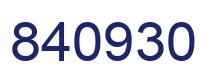 Número 840930 imagen azul