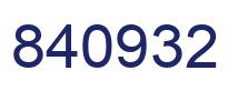 Number 840932 blue image