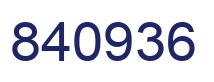 Number 840936 blue image