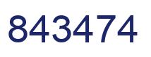 Number 843474 blue image