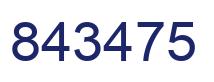 Number 843475 blue image