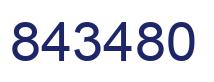 Number 843480 blue image