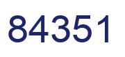 Número 84351 imagen azul