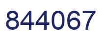 Number 844067 blue image