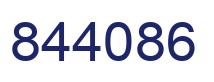 Number 844086 blue image