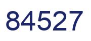 Number 84527 blue image