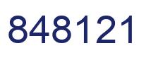 Number 848121 blue image