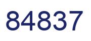 Number 84837 blue image